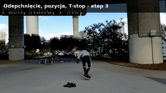 Odepchnięcie, pozycja, T-stop, etap 3