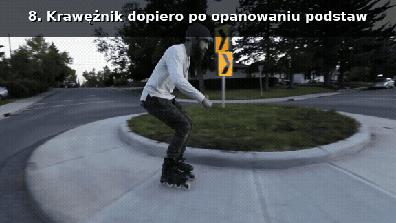 Skok przy niskim krawężniku