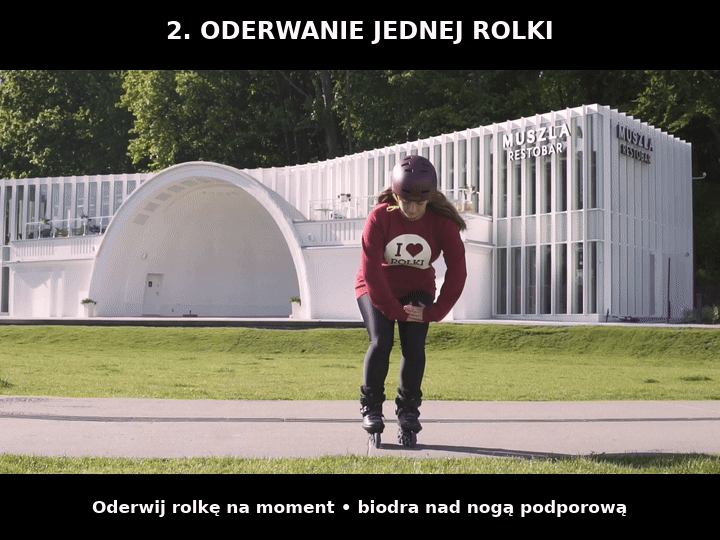 Oderwanie jednej rolki od podłoża