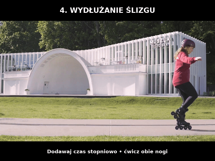 Wydłużanie ślizgu na jednej nodze