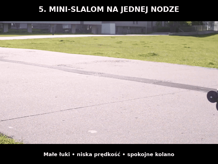 Mini-slalom na jednej nodze