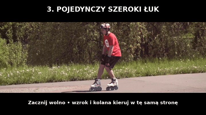 Pojedynczy szeroki łuk na rolkach